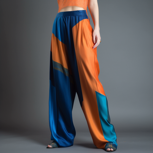 melissalockwood cute pants made of silk they are blue and orang 696c8184-1cd5-4f0f-87f2-5faa0b8611eb
