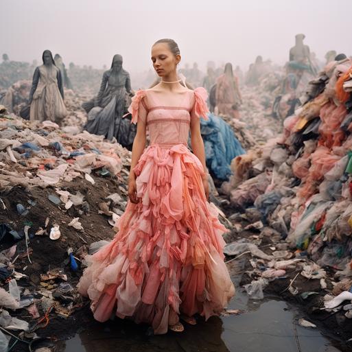 Pink dress with zombies