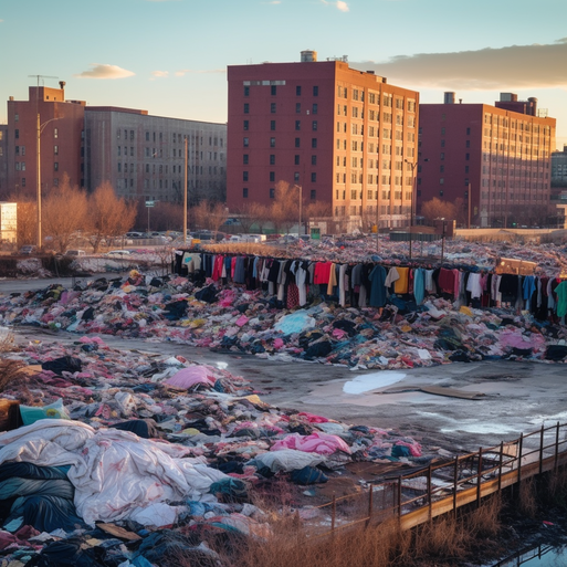 Sunset Park Brooklyn Fabric and clothing waste everywhere